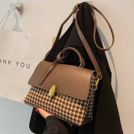 The Hana - Check-Print Structured Handbag