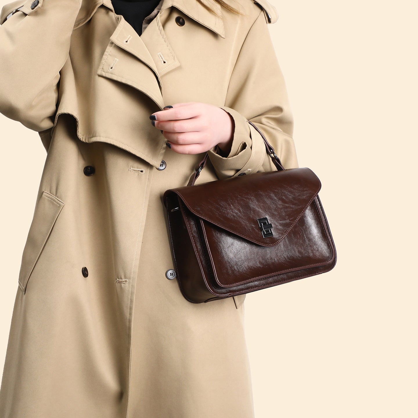 The Salma - Oil-Wax Leather Vintage Shoulder Bag
