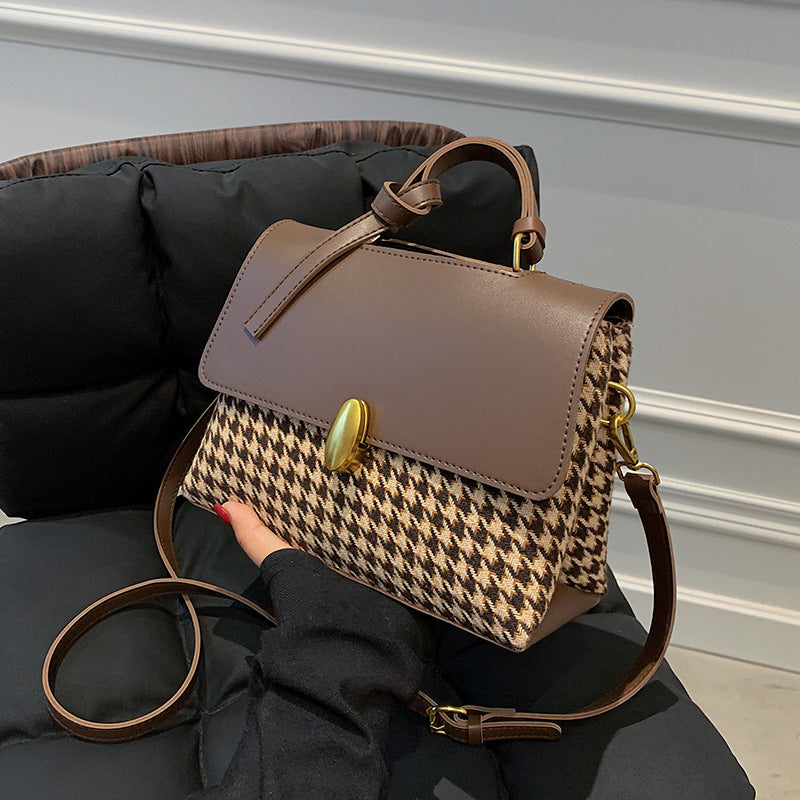 The Hana - Check-Print Structured Handbag