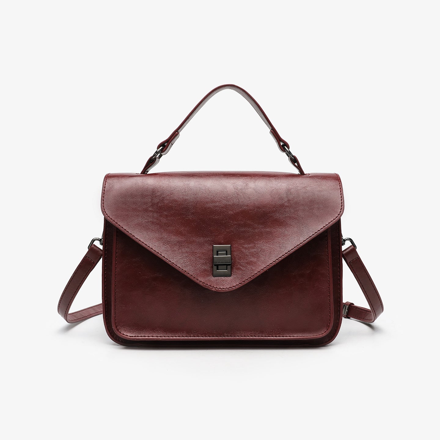 The Salma - Oil-Wax Leather Vintage Shoulder Bag