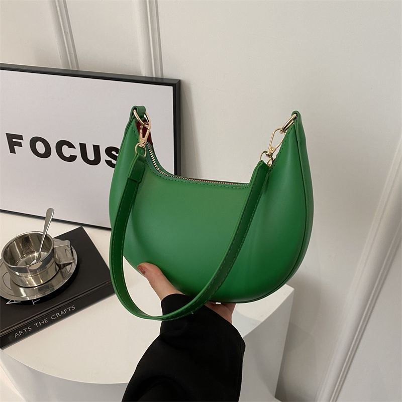 The Noura - Crescent Textured Shoulder Bag
