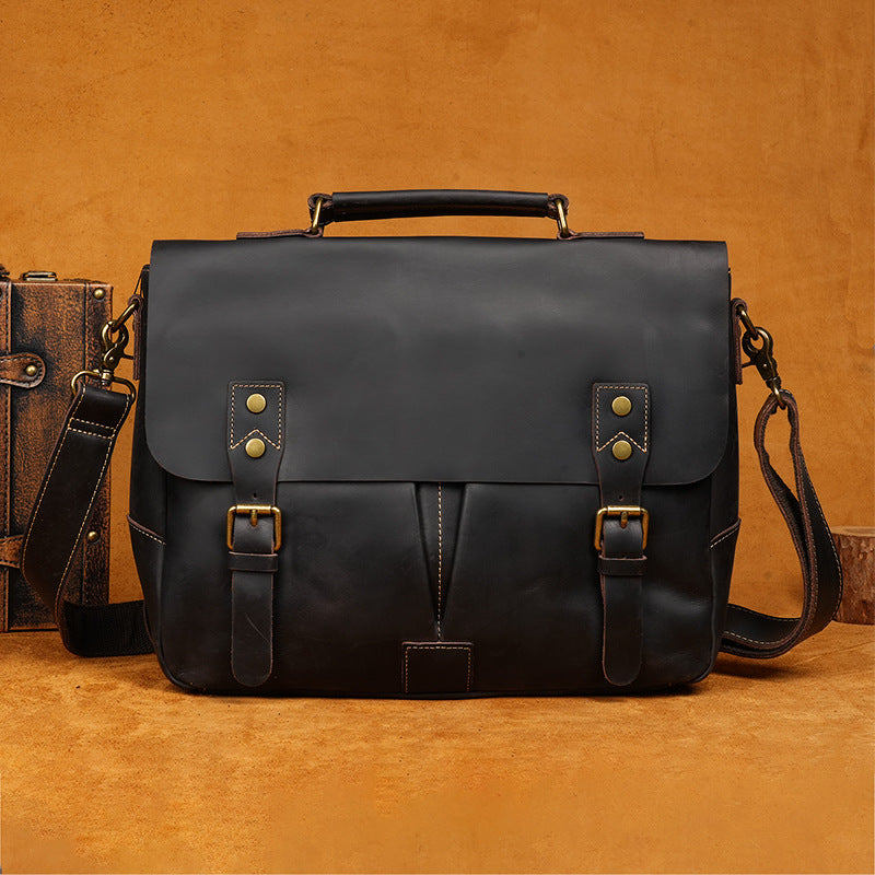 The Dalal - Leather Briefcase Crossbody
