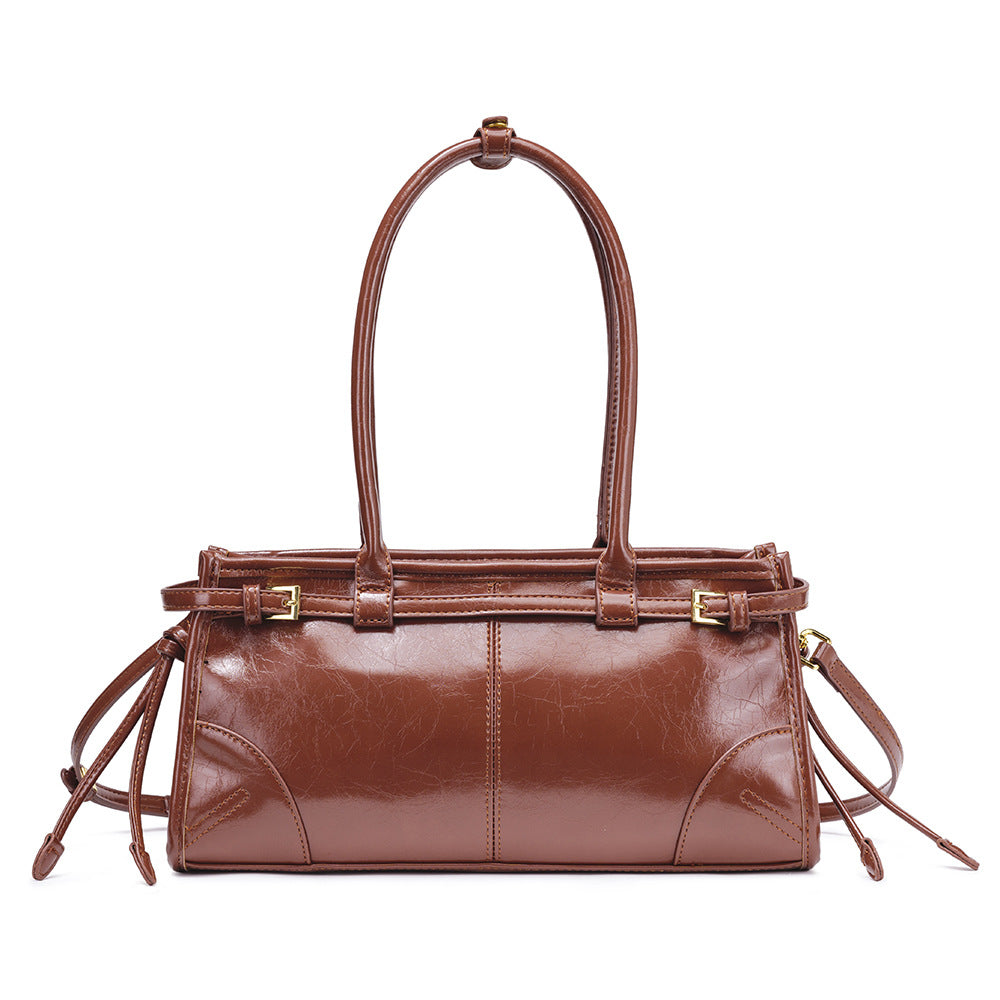 The Rima - Vintage Oil-Wax Leather Underarm Bag