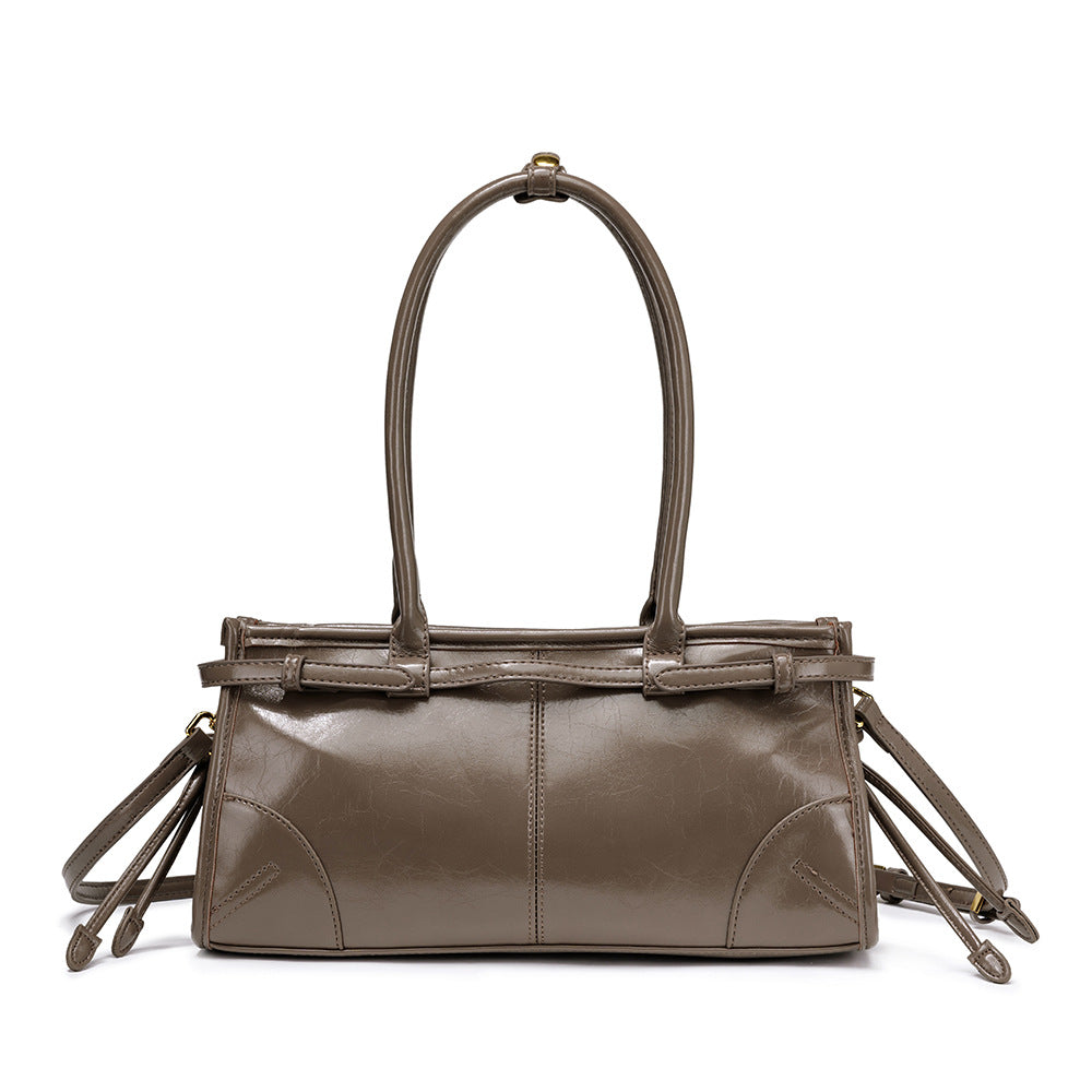 The Rima - Vintage Oil-Wax Leather Underarm Bag