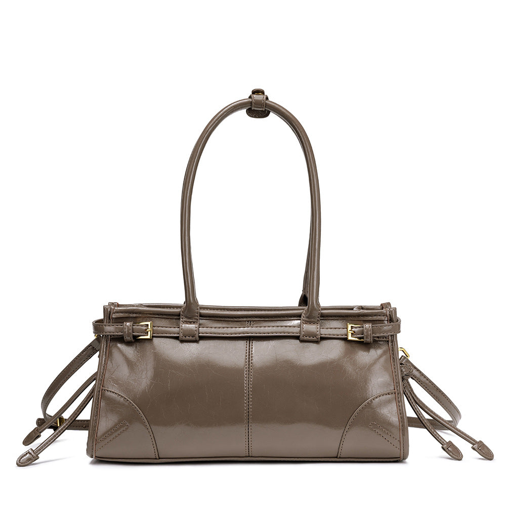 The Rima - Vintage Oil-Wax Leather Underarm Bag