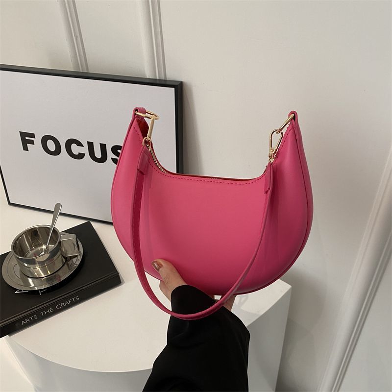 The Noura - Crescent Textured Shoulder Bag