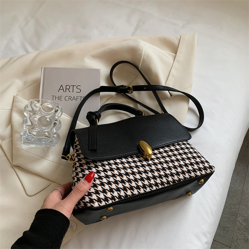 The Hana - Check-Print Structured Handbag